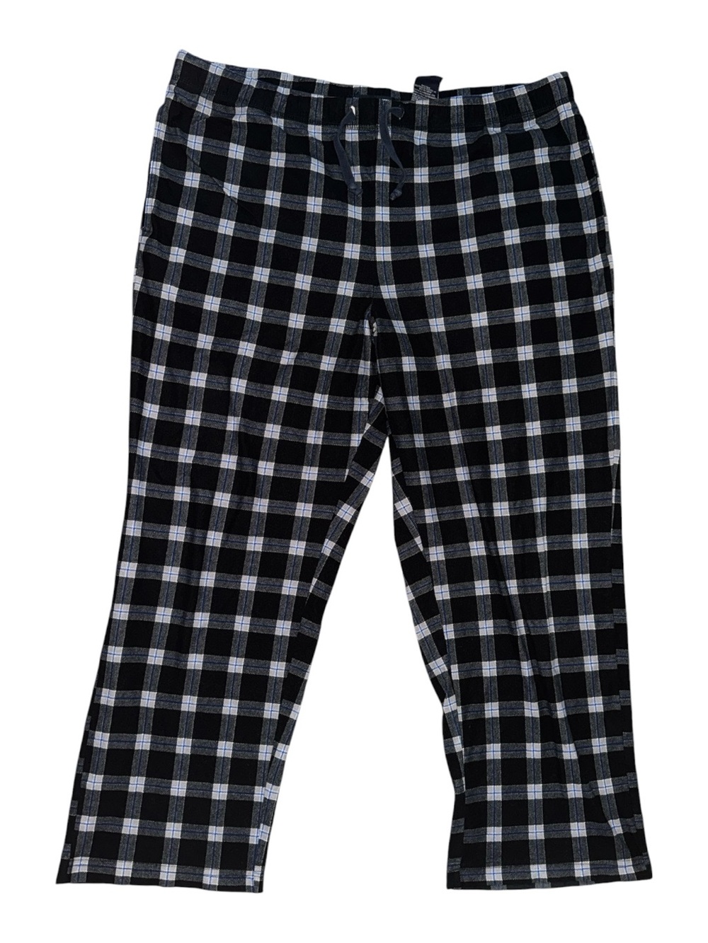 Nautica Men’s Size Large Navy Blue & White Plaid Lounge Pants Pajama Bottoms